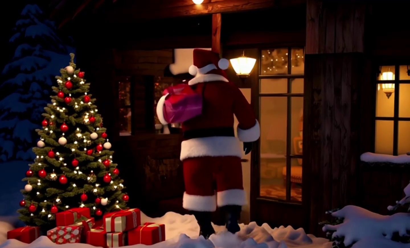 Santa Delivering Gifts