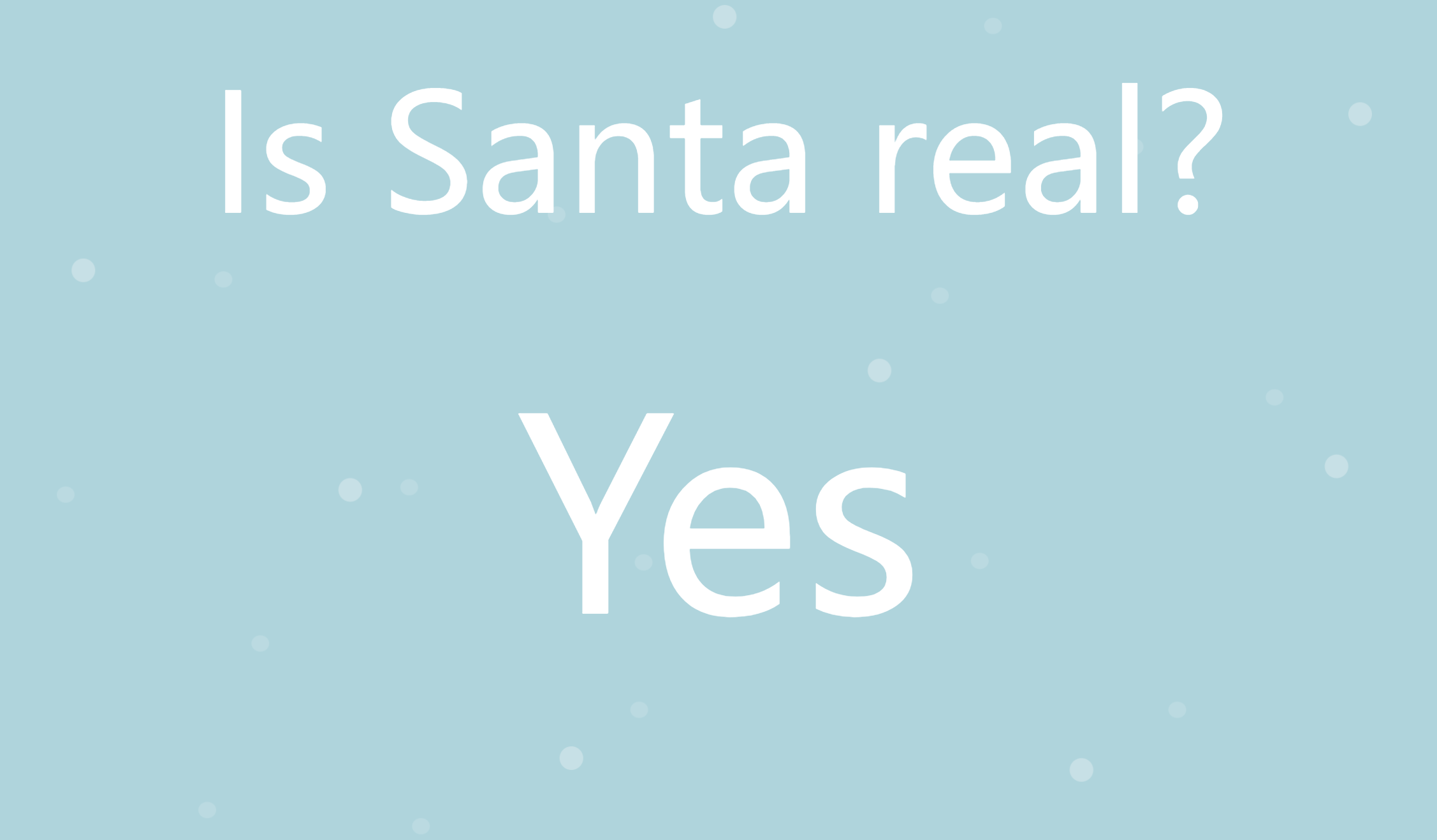 Santa Is Real Question